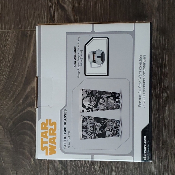 Star Wars: Laser Decal Glass Set (2 Pack)  16OZ. 473ML Brand New - Picture 2 of 4